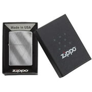 Zippo Diagonal Weave Brushed Chrome Pocket Lighter