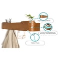 thumbnail image 5 of FKS LIFE Wall Mounted Coat Rack with Shelf Modern Coat Rack Wall Mount with Storage Entryway Shelf with 5 Hidden Metal Hooks for Living Room Bathroom Kitchen Bedroom, 5 of 9