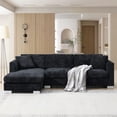 thumbnail image 6 of Modern L-shaped Chenille Sofa 96*56" with 2 Free Pillows for Living Room, Office, 6 of 25