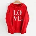 thumbnail image 2 of Women's Sweatshirt Valentine's Day Print Hoodies Long Sleeve Sweatshirts Hooded Pullover Tops with Pocket Hooded Sweatshirts Casual Hoodie, 2 of 5