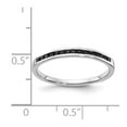 thumbnail image 2 of 14K White Gold Ring Band Diamond Round Black, 2 of 2