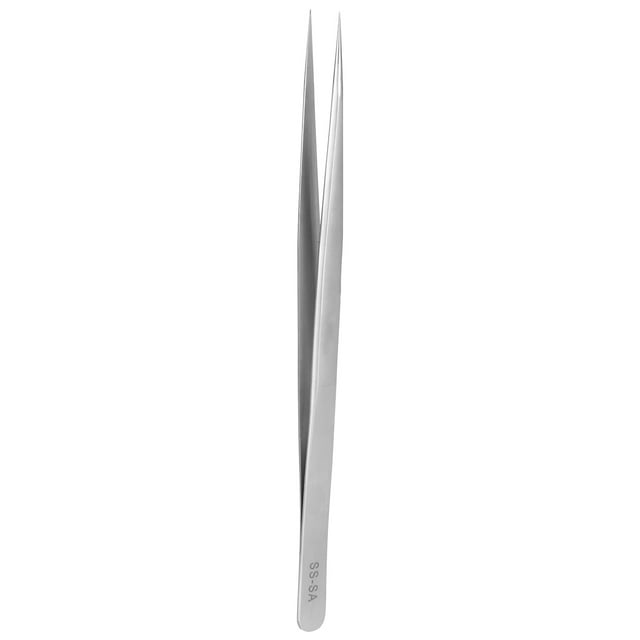 Pinces à Extensions de Cils, Acier Inoxydable Anti-magnétique Haute Précision Anti-Rouille Pinces Pointues Anti-Corrosion pour Maison pour Extensions de Cils Manche SS-SA-Fin, 00-SA-Épais