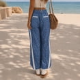 thumbnail image 3 of Womens Leopard Baggy Wide Leg Track Pants Elastic Waist Y2K Sweatpants, 3 of 5