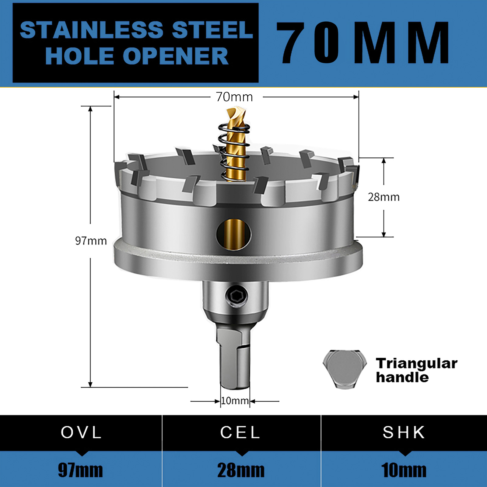 Hole Saw Cutter TCT High Speed Steel 