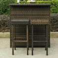 Crosley Palm Harbor Outdoor Wicker Bar Height Stool, Set of 2