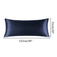 thumbnail image 7 of PiccoCasa 1 PC Satin Body Pillowcases Soft with Envelope Navy 20"x48", 7 of 7
