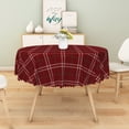 thumbnail image 2 of Lfeey Christmas Red Tablecloth, Waterproof Wipeable Rectangular Tablecloth, Dining Table Decorative Covering, 60x120 inches, 2 of 6