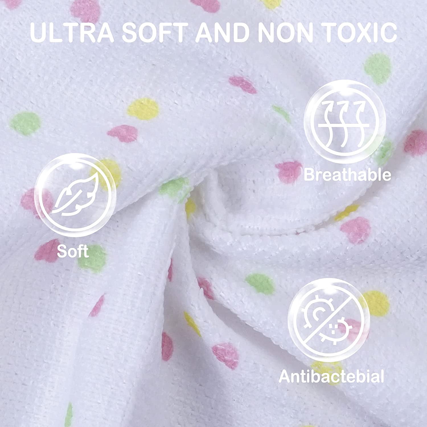 Baby Washcloths, Extra Soft and Ultra Absorbent Bath Cloth, Great Gifts for Newborn and Infants, 24 Pack, Unicorn