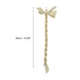 thumbnail image 2 of Unique Bargains 1 Pc Scarf Bow Handbag Strap Beige Metal Fabric, 2 of 5