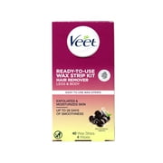 Veet Leg and Body Hair Remover Cold Wax Strips, 40 ct