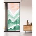 thumbnail image 3 of Ocean Wave Window Privacy Film Sage Green Gradient Beach Boho Decorative Glass Window Film UV Blocking Static Cling Non-Adhesive Sticker Covering for Home Door 35.4x78.7 inches, 3 of 8