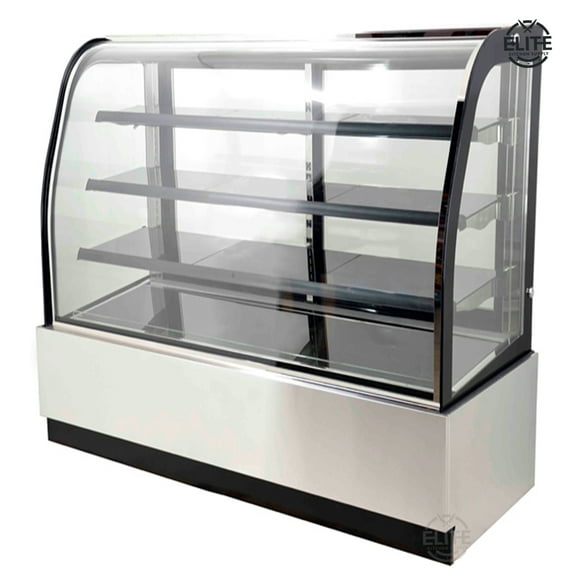 NSF 48in. Refrigerated Bakery Display Cooler, Curved Glass Commercial Bakery Display Case Deli Meat Show Case 15.2 Cu.Ft. ETL