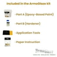Armoglaze Shower Base Repair Kit, Enamel Acrylic Fiberglass Terrazzo Glaze Fix, Zero VOC, Made