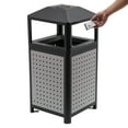thumbnail image 3 of Outdoor Trash Can, 15-gallon Large Capacity Commercial Waste Container, Garbage Enclosure Four-sided Wide-opened Mouth(10.5*6.5 inches), 3 of 33