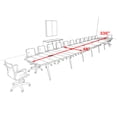 thumbnail image 2 of Modern Boat shaped 28' Feet Conference Table, #OF-CON-CW75, 2 of 2