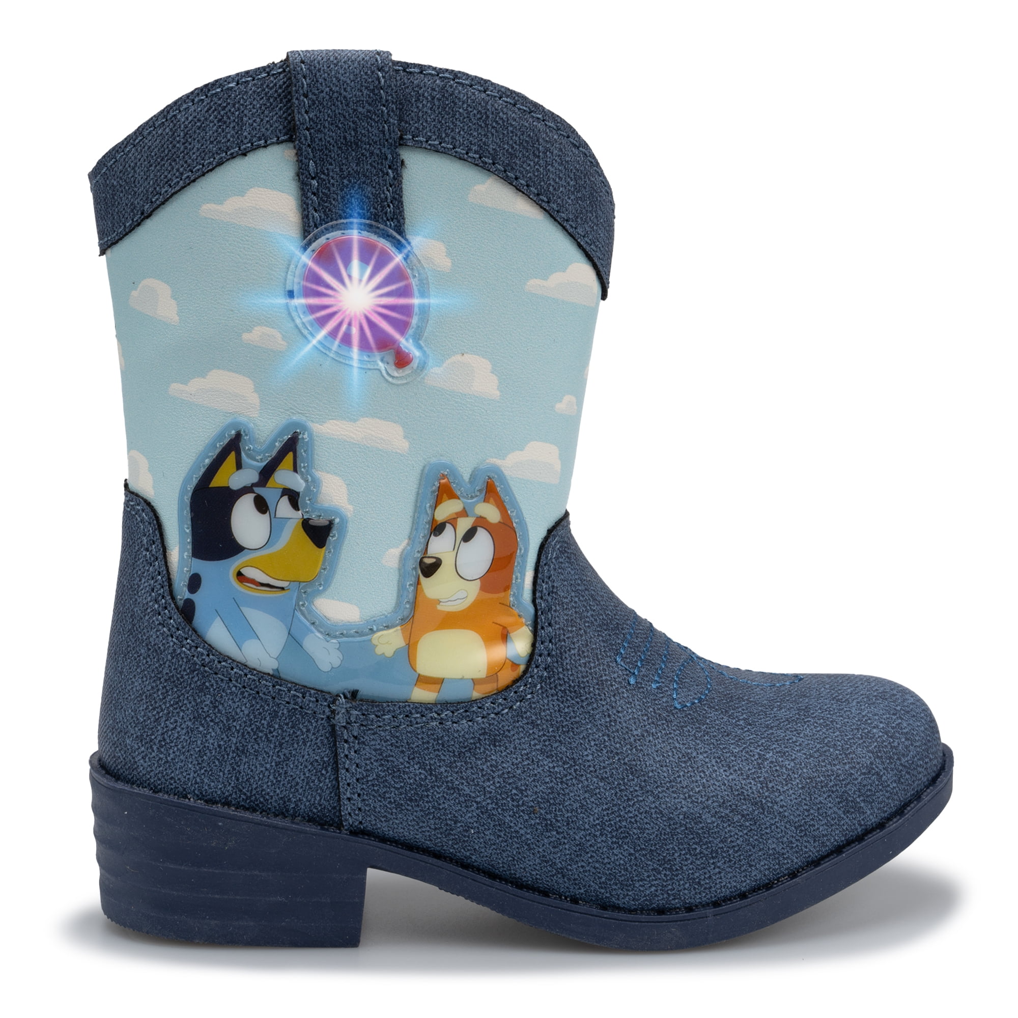 Bluey Toddler Boys Light Up Western Cowboy Boots