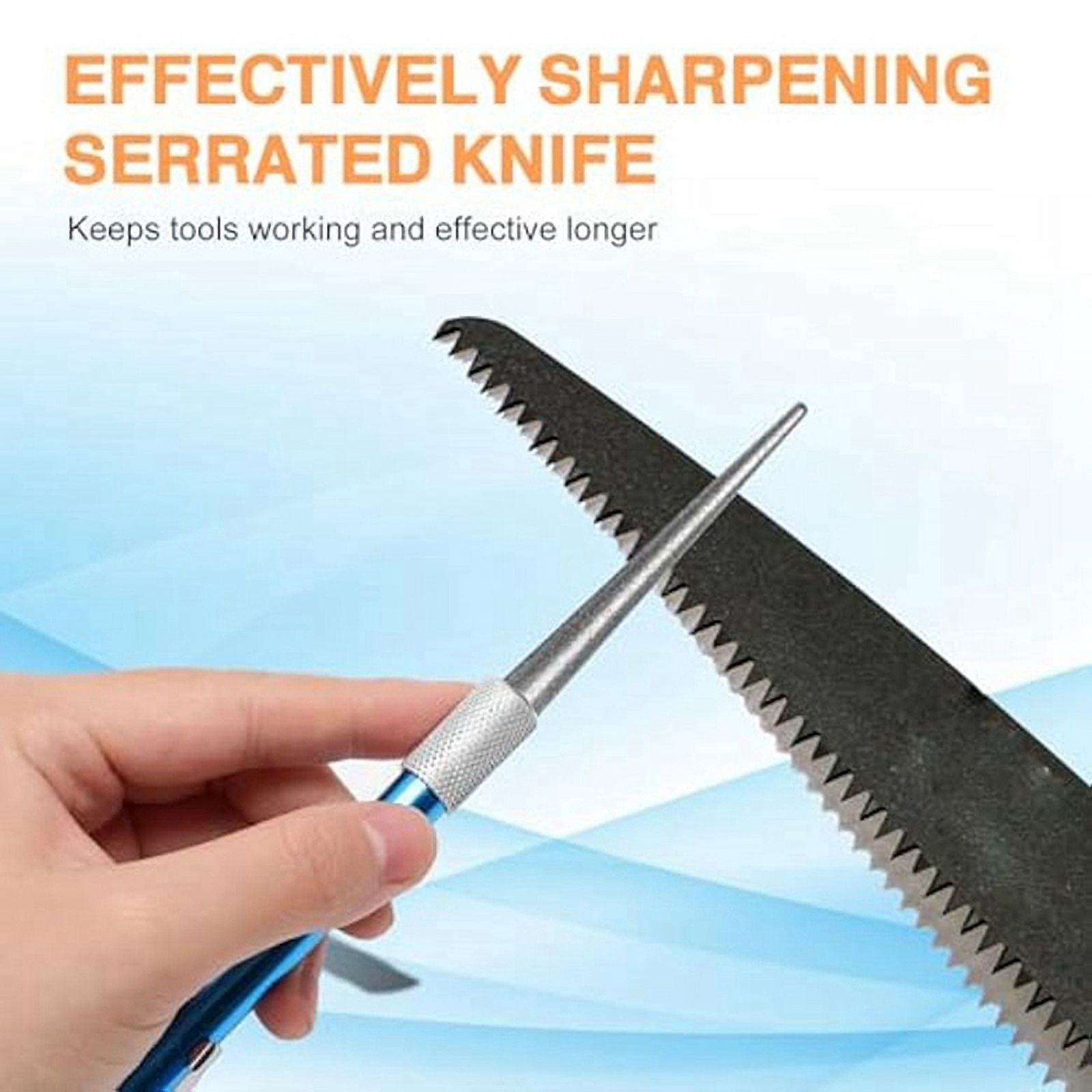 2X 2 Double-Sided  Knife Sharpener/2 Retractable  Sharpening Rod,Blade Sharpener Stone Pocket