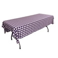 thumbnail image 1 of LA Linen TCcheck60x90-PurpleK23 Polyester Gingham Checkered Rectangular Tablecloth, White & Purple - 60 x 90 in., 1 of 1