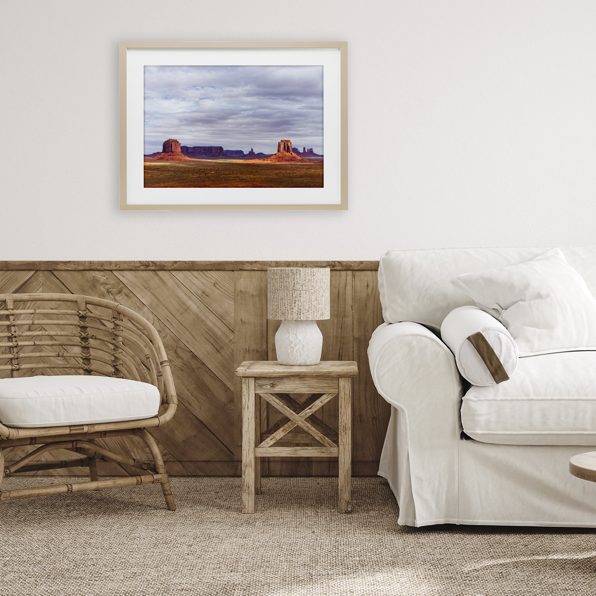 Stupell Industries Monumental Desert Buttes & Mesas Birch Framed Print Under Glass, design by Shelley Carlisle