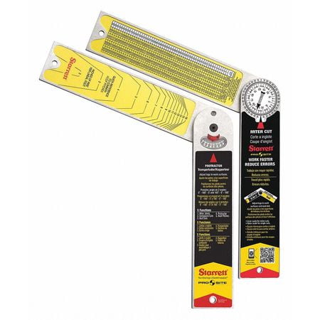 Starrett Combination Miter Protractor, Machined Aluminum Frame, CP505A-12 by L.S. Starrett