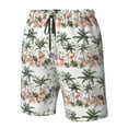 thumbnail image 4 of Vsdgher Flamingo Palm Trees Men's Beach Shorts, Surfing shorts, Swim trunks, Quick Dry Swim Trunks for Surfing Beach Fun -X-Large, 4 of 6