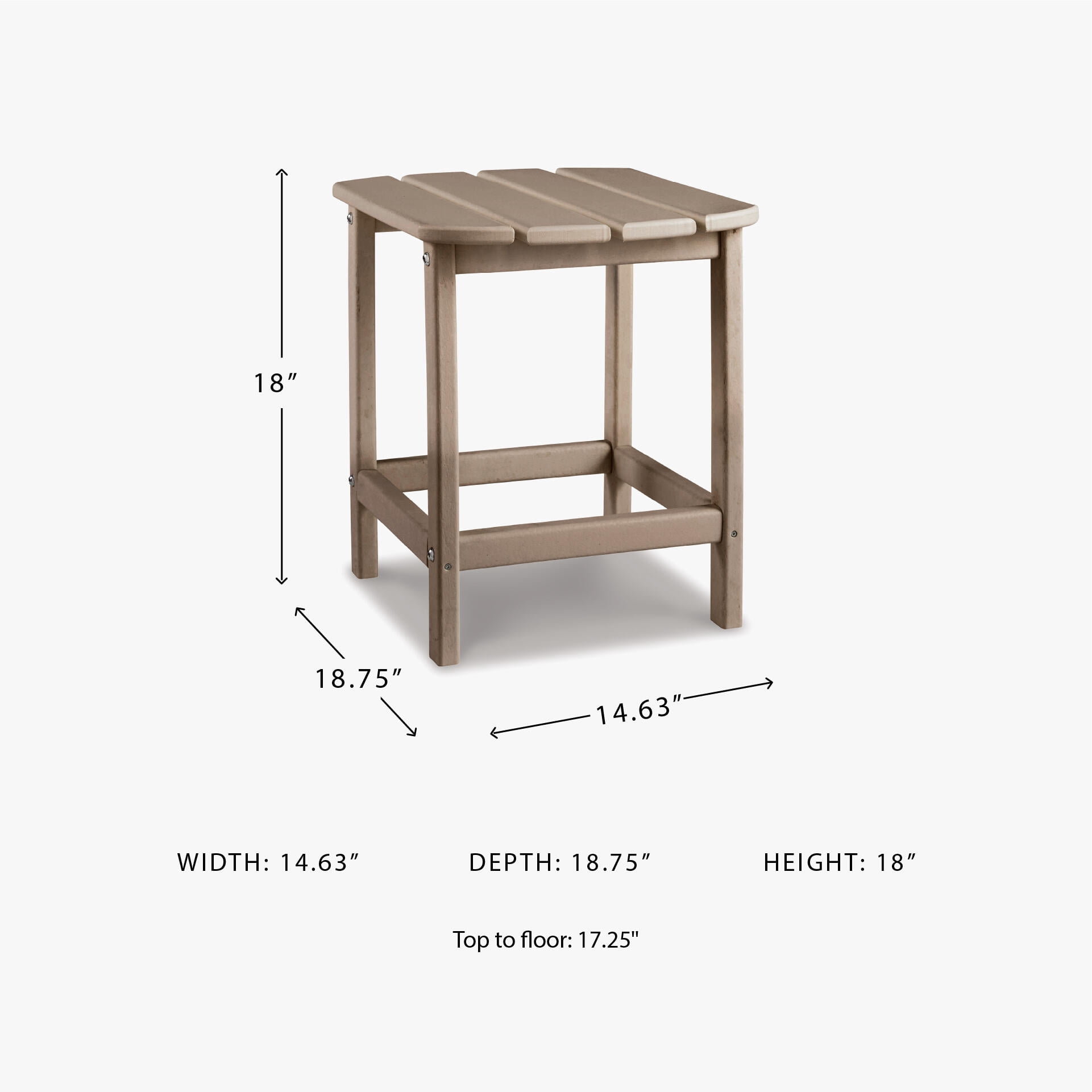 Signature Design by Ashley Contemporary Sundown Treasure End Table  Driftwood