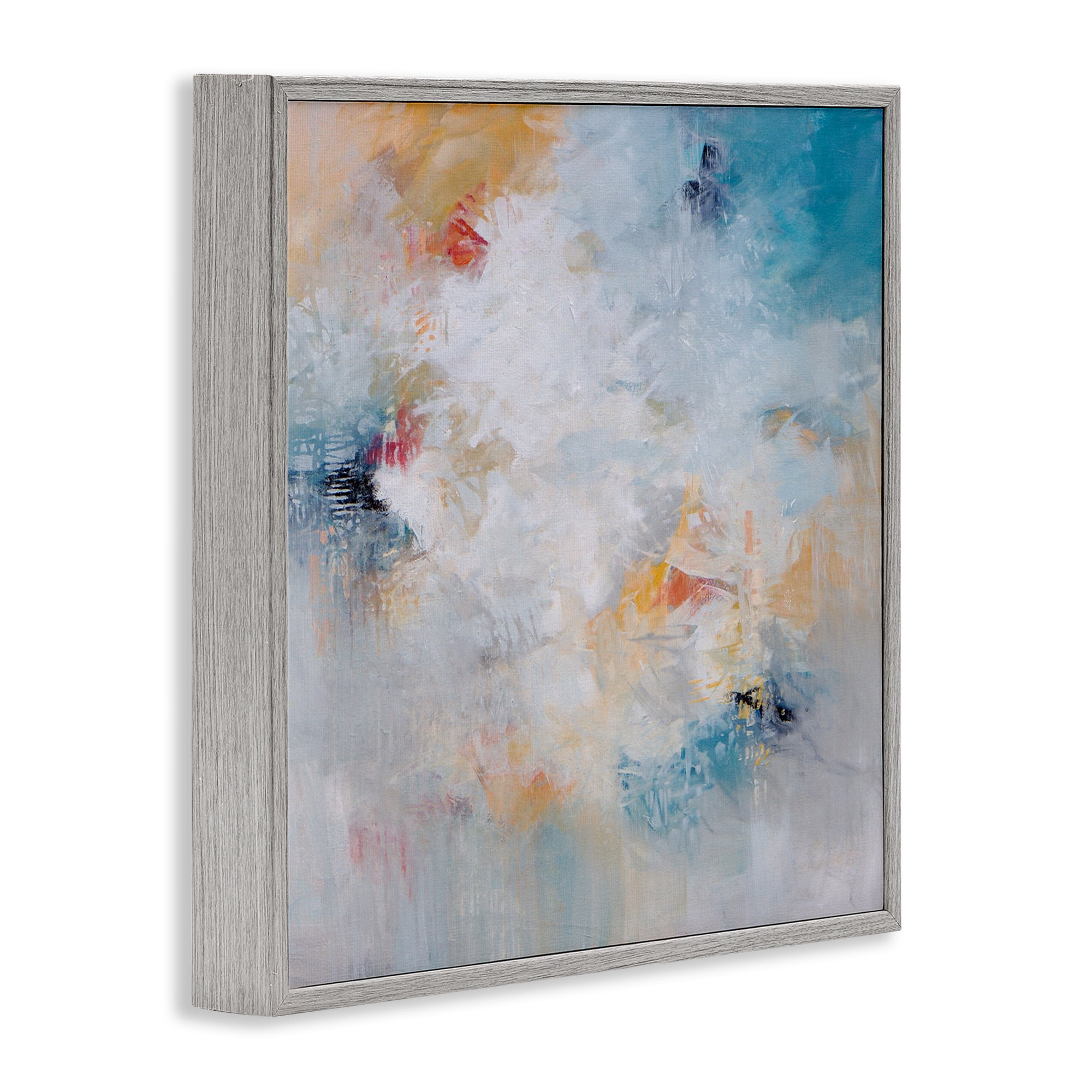 Veiled Dance Abstraction Gray Framed Giclee Art, design by Karen Hale