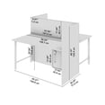 thumbnail image 7 of Hustle 60W 2 Person Cubicle with Tackboard in White/Elm - Engineered Wood, 7 of 7