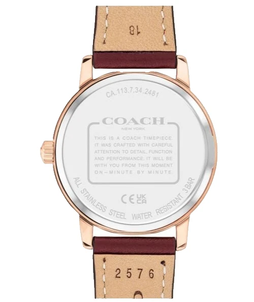 Coach ca433140444 New Battery Ladies Watch 39MM 7.25\