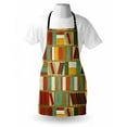 thumbnail image 4 of Bookshelf Apron, Vintage Continuous Pattern Library Themed Watercolor Effect Painting, Unisex Kitchen Bib with Adjustable Neck for Cooking Gardening, Adult Size, Multicolor, by Ambesonne, 4 of 4
