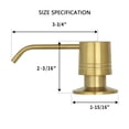 thumbnail image 2 of Akicon Soap Dispenser for Kitchen Sink, Brass Body Refill from Top, Built in Design with Large Liquid Soap 17 OZ Bottle (Brass Gold), 2 of 8