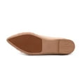 thumbnail image 5 of Women Flats Comfortable Pointed Toe Ballet Flats with Knot,Beige 9, 5 of 5
