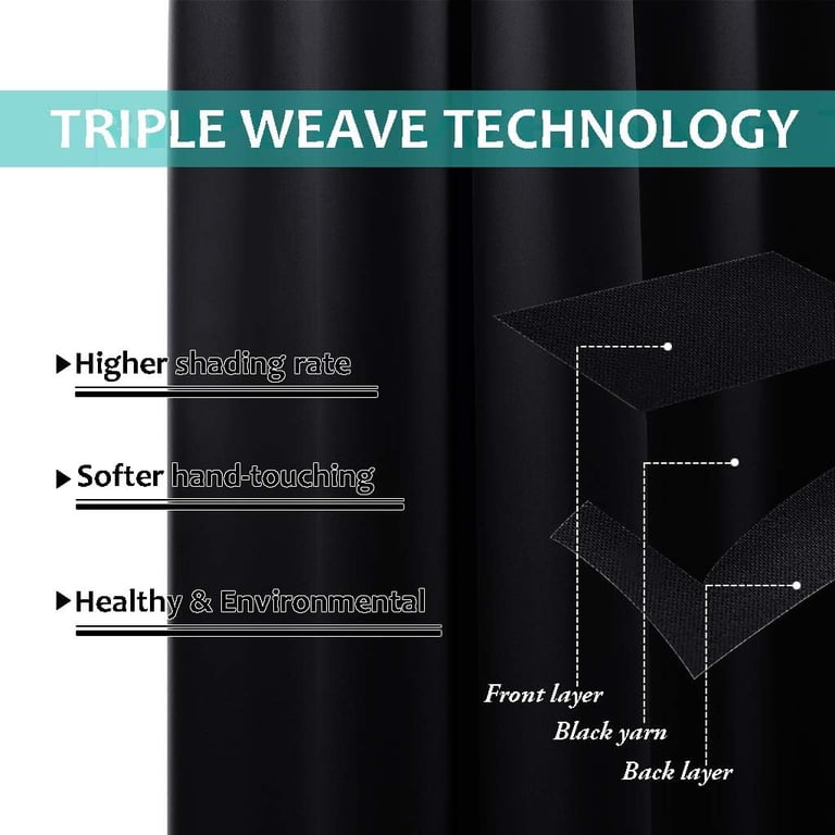 Double Layer Full Blackout Curtain Panels photo 8