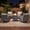 5PCS-Swivel Rocking Chairs & Square Fire Pit, variant on Opohoro 5 Piece Outdoor Rattan Fire Pit Set with Swivel Rocker Chairs and Square Fire Pit Table, All-Weather Wicker Conversation Set for Porch, Deck, Balcony