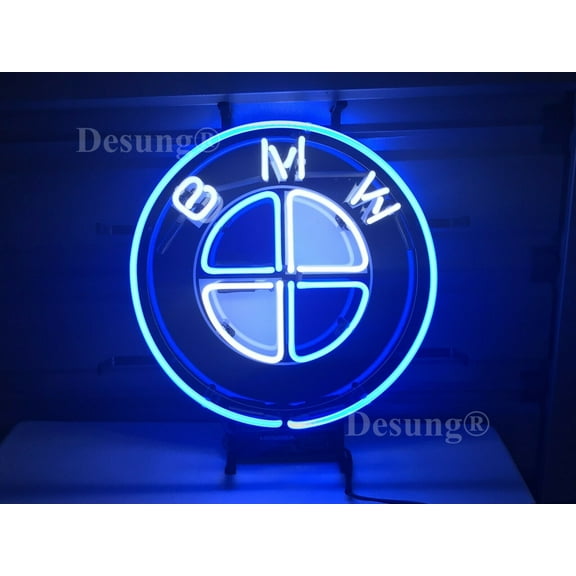 Queen Sense 17"x17" BMWs Auto Garage Neon Sign HD Vivid Printing Handmade Artwork Neon Light 120BMWVVD