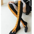 thumbnail image 4 of FARONZE Over-the-Knee Black Chicken Legs Socks, Funny, 17 inch, 4 of 5