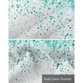 thumbnail image 6 of Turquoise Polka Dot Kitchen Valances for Windows Farmhouse Linen Window Valance Curtain for Living Room Window Treatment Abstract Modern Art Dots Watercolor Valance Rod Pocket Topper, 42 x 18 Inch, 6 of 6