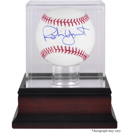 Robin Yount Milwaukee Brewers Autographed MLB Baseball and Mahogany Baseball Display Case - Fanatics Authentic Certified