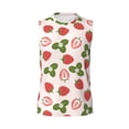 thumbnail image 6 of Lsque Strawberries And Leaf Print Men's Cotton Blend Sleeveless Muscle Shirts (S-3XL)- Moisture Wicking, Odor Protection, UPF 30+,3X-Large, 6 of 8