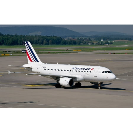 Airbus A319 Us Airways - Canvas Print Air France Airport Airport Zurich A319 Airbus A319 Stretched Canvas 10 x 14