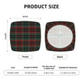 thumbnail image 5 of Honeii Tartan Plaid Print Square Cushion Cover with Elastic Band & Ties,Sofa Cushion Covers,Furniture Protector for Living Room,Washable Sofa Seat Slipcover-Six Piece, 5 of 7
