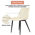 thumbnail image 5 of AVAWING Mid-Century Modern Dining Chairs Set of 4,  Leather Upholstered Leisure, Indoor, Beige, 5 of 6