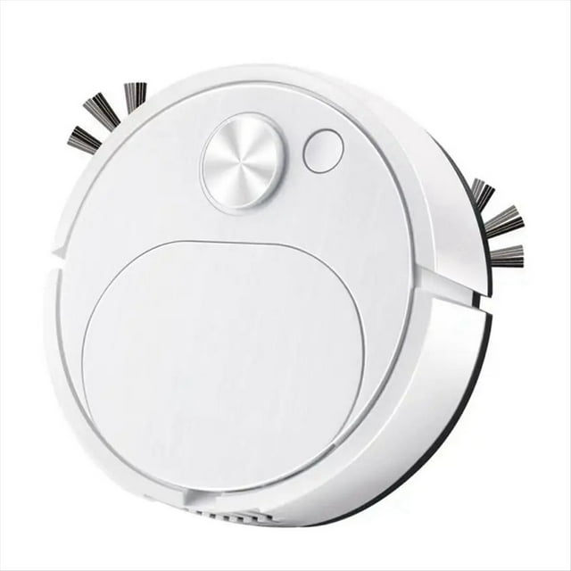 Automatic Vacuum Cleaners USB Charging Mini Cleaning Machine Smart Sweeping Mopping Robot Vacuum Cleaners,White,1 * Sweeper,White