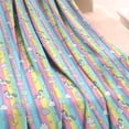 thumbnail image 3 of Colorful Striped Cartoon Unicorn Pattern Blanket,Comfortable Soft Lamb Wool Throw Blanket,All Season,Warm Lightweight Blankets for Sofa Bed Couch Living Room Chair,60"x80", 3 of 4