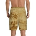 thumbnail image 3 of Easygdp Retro Palm Tree Men's Short Pajama Pants, Sleep Shorts, Household Pants, Casual Pants with Pockets - Medium, 3 of 9