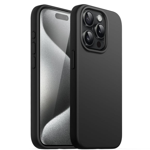 Funda JeTech Silicone para iPhone 15 Pro de 6.1 pulgadas, negra