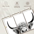 thumbnail image 6 of Elephant Stock Peeking Cow Bw Wall Art - Horizontal Multi Panel Canvas - Living Room Wall Decor - Animal Multi Panel - White And Gray Decor By Sisi And Seb - 45" x 28", 6 of 8