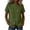 Army Green, variant on Asymmetric Tunic Top Women, Round Neck Loose Fit Short Sleeve Blouse White M