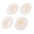 thumbnail image 4 of Piedras de runa JAAS chakra cristal curativo portátiles Piedra bruja meditación equilibrio Reiki blanco, 4 of 5