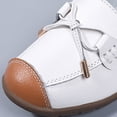 thumbnail image 4 of Bowknot Leather Loafers for Women Lightweight Walking Flats Comfortable Wide Toe Box Non Slip Work Shoes White Size 9, 4 of 8